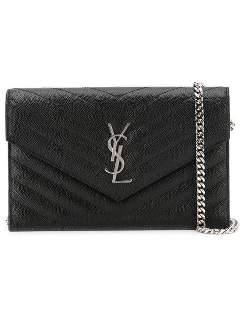 black ysl clutch|ysl monogram quilted clutch.